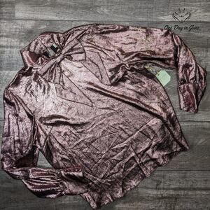 Ryegrass Rose Gold Long Sleeve Blouse Size XXL